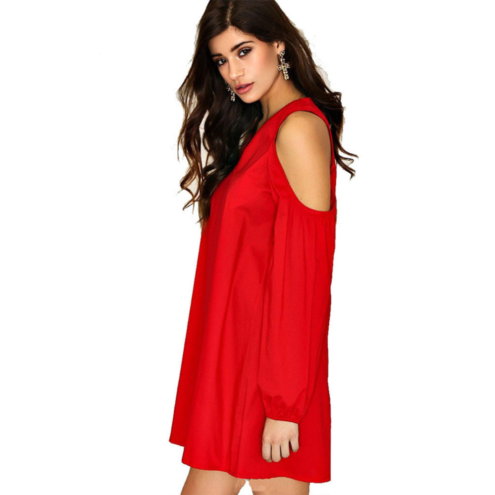 NWT Semi-Sheer Cold Shoulder Dress - Picture 3 of 4